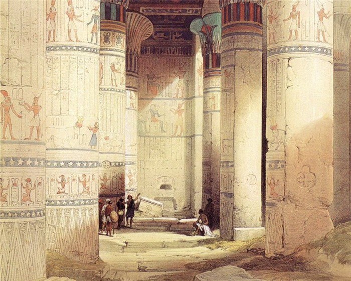 Цветные развалины в Египте