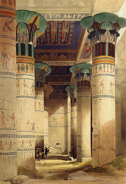 Цветные развалины в Египте