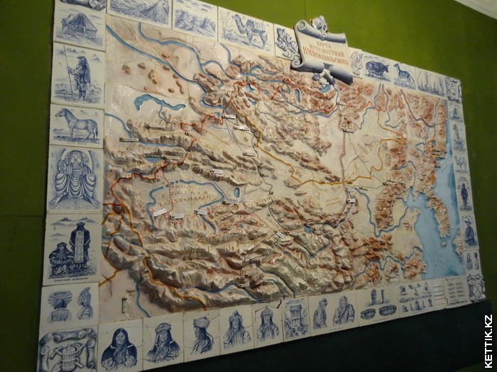 Карта путешествий Пржевальского